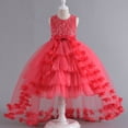 thumbnail image 4 of Vestido de niña Vestido de noche Vestido de cola Vestido de princesa sin mangas Falda de globo Falda de pastel Vestido de noche Disfraz, 4 of 5