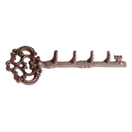 

Rosarivae Cast Iron Key Shape Key Holder Coat Hanger Wall Hooks Vintage Decor Hanging Key Holder