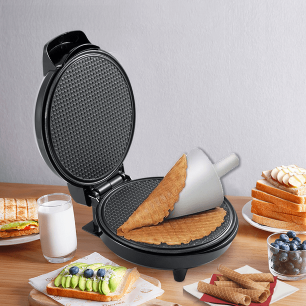 Máquina para hacer rollitos de huevo Máquina para hacer sándwiches Rollitos de huevo Piel para helado Piel para hornear eléctrica doméstica Cono para hornear