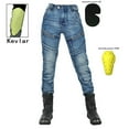 thumbnail image 2 of Hauaitttt Women's Motorcycle Riding Pants Protective Scratch Tear Thickened Leg Guard with Zipper Casual Sports Jeans for All Seasons Women Casual Pants 3d Animal Pattern Pants Summer Work Pants for, 2 of 9