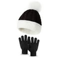 thumbnail image 2 of Kids Winter Beanie Hat Scarf Gloves Set for Boys Girls Thick Warm Knitted Hat Gloves Sets, 2 of 3