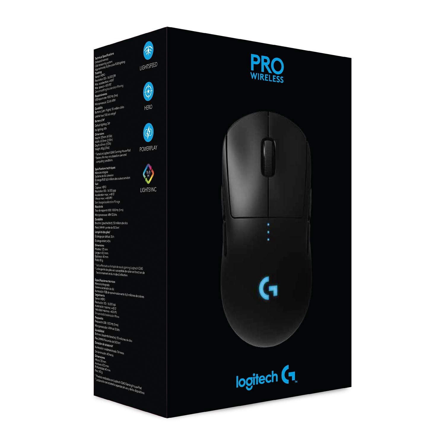 Logitech Pro Wireless Gaming Mouse for PC Gamers with HERO Sensor