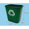 thumbnail image 5 of 2 Pack - 7 Gallon / 28 Quart Space-Saving Green Recycling Bins - Rectangular Open-Top Wastebaskets with Recycling Symbol, Durable Resin Material, 5 of 5