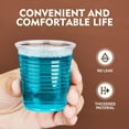 thumbnail image 2 of JJEAN-3 oz Disposable Plastic Cups, 500 Pack, BPA-Free, Clear, Bathroom Mouthwash Cups, Ideal for Parties and BBQ, 2 of 4