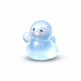 thumbnail image 3 of Mini Halloween Ghost Squishy Toy with Soft Squeezable Material and Cute Waving Design, Translucent Light Blue, for Kids and Adults Halloween Party Favors, Squeeze Toy, 3 of 3