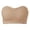 Beige, variant on Strapless Wireless Removable Padded Bandeau Bra Ribbed Stretch Heart Neck Anti Elastic Band Tube Top For Daily Lounge Summer Travel Casual Layering Outfits,Beige,L