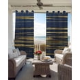 thumbnail image 6 of Blue Yellow Striped Blackout Curtains for Bedroom Living Room Darkening Curtains 90 Inch Modern Abstract Art Stripes Black Out Window Curtain Privacy Window Treatment Grommet Drapes 52"x90"x2, 6 of 9
