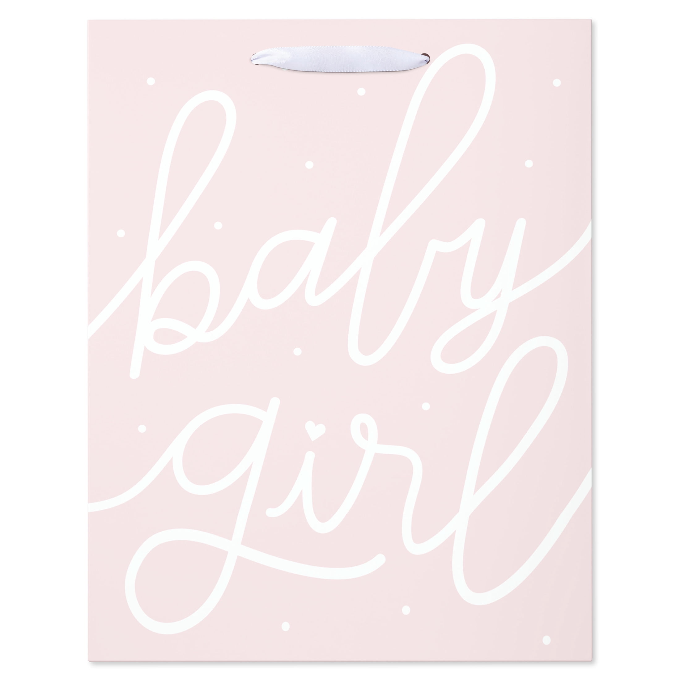 American Greetings 12.75 in. Large Pink Baby Shower Gift Bag, Baby Girl Script (1-Count)