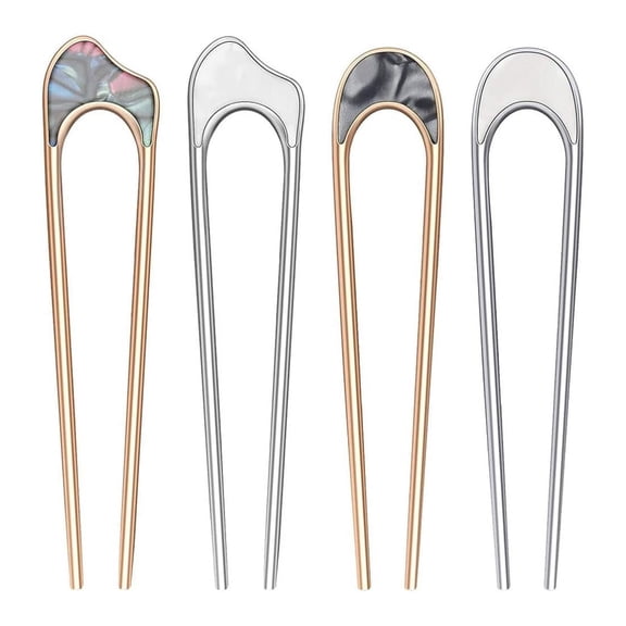 Mozhitti French Pin Vintage Hair Accessories Metal Hair Stick U Shaped Hair pin Hair Styling Hair Accessory Bun Hair French Hair Pin