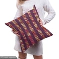 thumbnail image 4 of Ambesonne Abstract Fabric by the Yard Upholstery, Vertical Order Motifs Art, 2 Yards, Plum and Burnt Sienna, 4 of 4