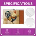 thumbnail image 2 of Erosebridal Rustic Rooster Placemats Set of 4, Retro Farmhouse Table Mats for Dining Table Set of 4, Farm Animal Room Decoration, 2 of 4