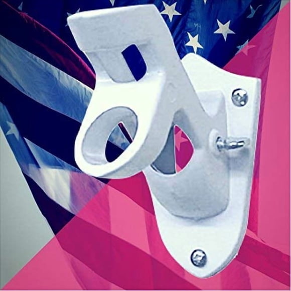 Premier Designs All-Weather Dual Position Heavy-Duty Plastic Flag Pole Holder PD23941 Mounting Bracket - Industrial Commercial-Grade Premium Durable Quality