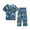 Blue, variant on Tbopshirt Pajamas for Women,Women's Summer Two Piece Set Short Sleeve Round Neck Pajama Set Printed Tops Pants Set,Womens Pajama Sets