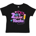 thumbnail image 3 of Inktastic 2nd Grade Rocks with Sunglasses and Pencil Girls Toddler T-Shirt, 3 of 5