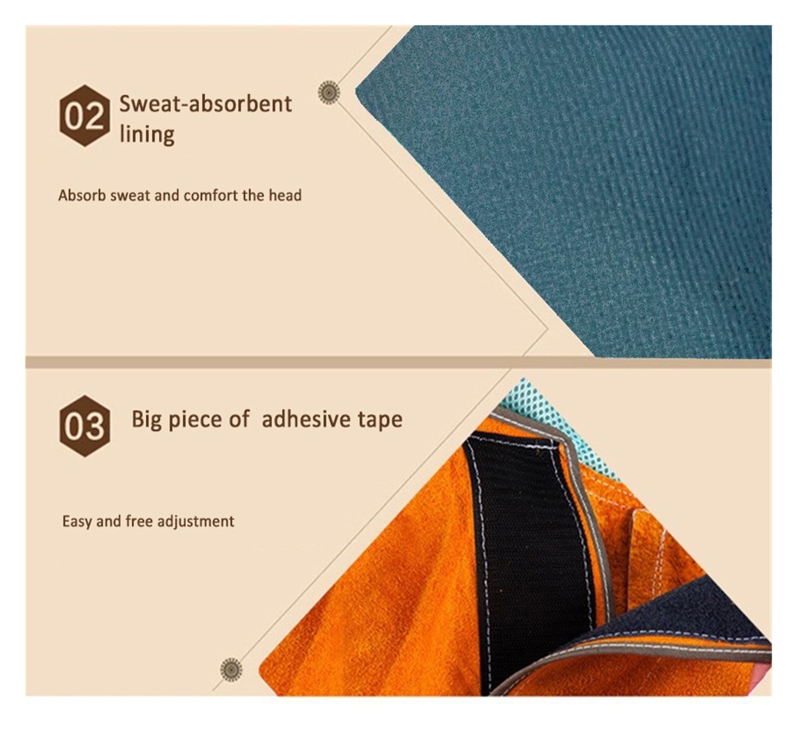Professional Welding Head Cover Welder Hat Cotton Stitching Netting Helmet Heat Insulation Welding ,Widely Use