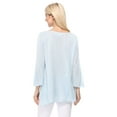 thumbnail image 4 of Yemak Women's Semi Sheer Boat Neck Knit Top with Side Vent MK8139-SND-S-BD, 4 of 5