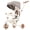 Brown, variant on 7 in 1 Baby Tricycle Foldable Toddler Push Bike with Canopy Guardrail - ivory and brown