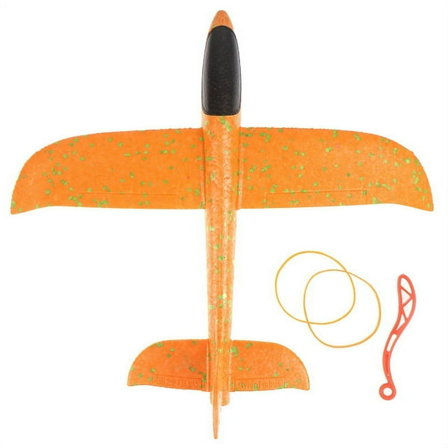1 Pce Avion en Mousse à Lancer à la Main Bande de Caoutchouc Éjection Lancement Planeur Avion 35 cm Jouets