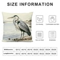thumbnail image 6 of Wuche Blue Heron Beach Throw Pillow Covers Set of 2 Summer Coastal Nautical Ocean Sea Wave Pelican Decorative Pillow Cases Farmhouse Bird Cushion Cover for Couch Sofa Outdoor Multiple specifications, 6 of 6