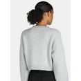 thumbnail image 3 of Madden NYC Women's Shimmer Crewneck Sweater with Long Sleeves, Sizes XXS-XXL, 3 of 5