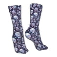 thumbnail image 7 of KLL Skull flower crystal Print Womens Crew Socks Athletic Middle Tube Long Socks Novelty Socks Gifts For Men, 7 of 7