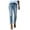 Blue, variant on Women's Ripped Skinny Jeans Distressed Stretchy Denim Pants Womens Curvy High Waist Stretch Butt Lifting Skinny Colombian Jeans Blue L