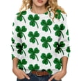 thumbnail image 6 of St Patricks Day Sweater Women Long Sleeve Crewneck Irish Oversized Pullover Plus Size Sweater, 6 of 8