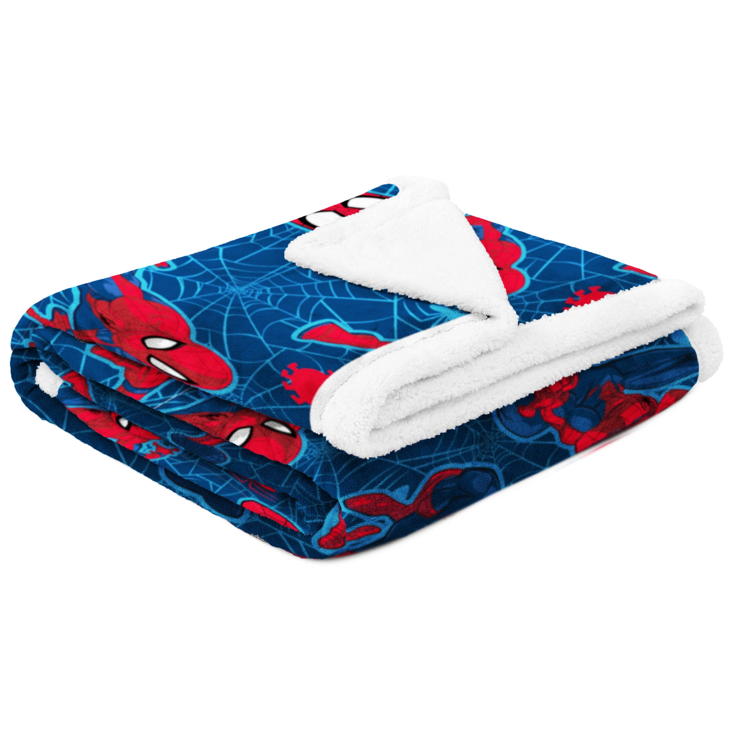 Spider-Man Silk Touch Blanket with Sherpa Fleece Back, 50" x 70"