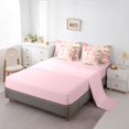 thumbnail image 3 of jejeloiu Sweet Patchwork 7-Piece Twin Bedding For Girls,Checker Print Bedding Comforter Set,Pink Cream,Pink Reversible, 3 of 7