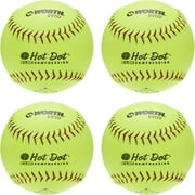 Worth Hot Dot ASA/USA Slowpitch Softballs, 12 inch, 4-Pack