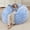 Snow Blue, variant on RAINBEAN Large Bean Bag Chair Cover, Plush Bean Bags Chairs Cover Only Without Filler Included, Beanbag Chairs for Adults, Teens, Kids, Dark Gray 5FT