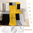 thumbnail image 5 of Yellow Abstract Throw Blanket for Couch,Soft Lightweight Flannel Fleece Blanket,Geometric Grey Black White Lattice Microfiber Plush All Season Decorative Blankets Gifts for Sofa Office Travel 40"x50", 5 of 9