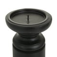 thumbnail image 4 of DecMode 3 Candle Black Mango Wood Turned Style Pillar Candle Holder, Set of 3, 4 of 8