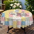 thumbnail image 4 of Pioneer Flower Floral Print Pattern Round Tablecloth 60 X 60 Inch, Wrinkle Resistant Wipeable Table Cloth for Kitchen Dining Picnic Patio Party, 4 of 6