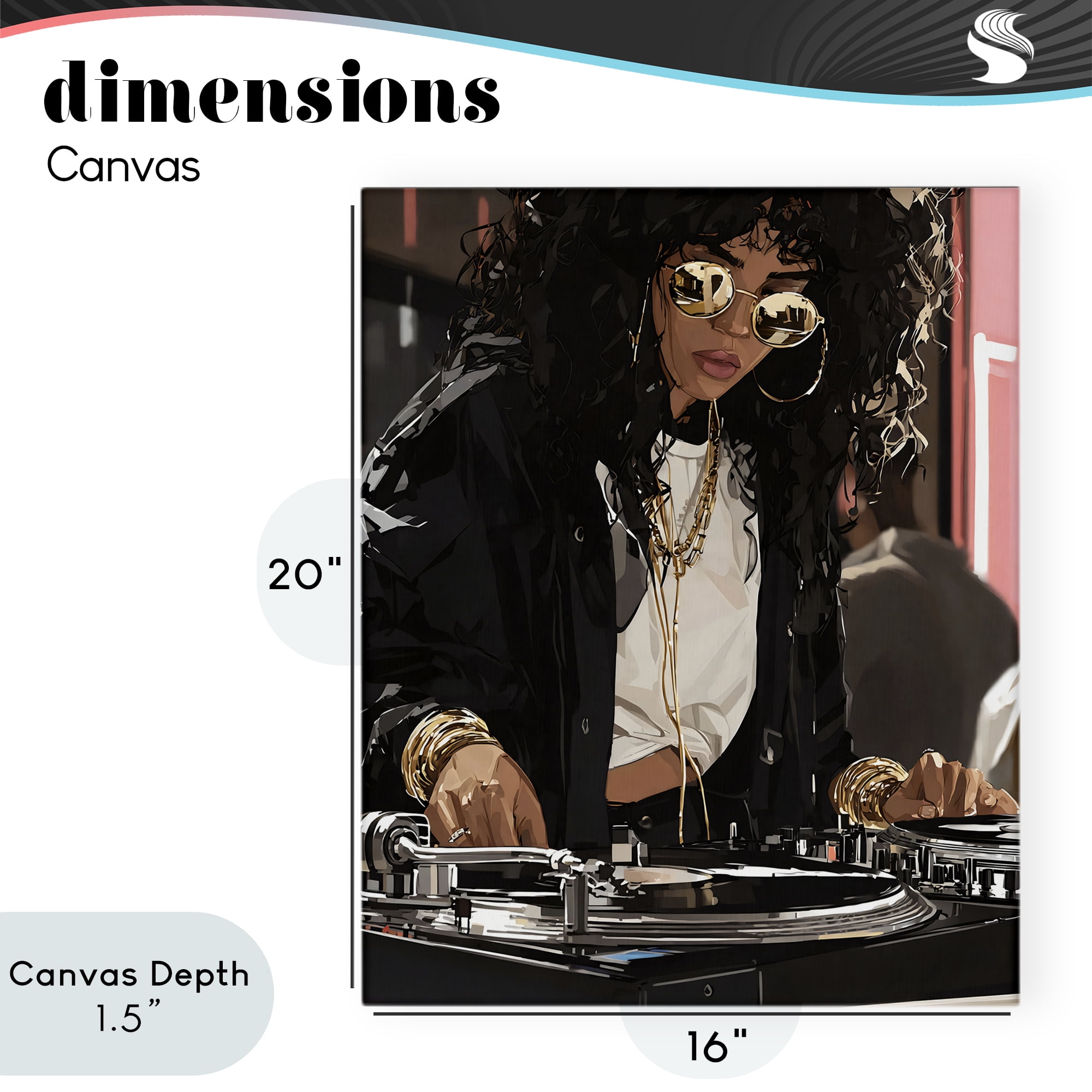 Stupell Industries DJ Focused On Turntables Canvas Wall Art, design by Franklyn Gregory