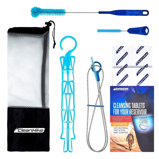 Kit de limpieza de vejiga hidratante CleanHike con 3 cepillos y bolsa