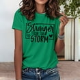thumbnail image 5 of Ankishi Funny Tshirts for Women Stronger Than The Storm Summer Graphic Tees Casual Crew Neck Tops Short Sleeve for Travel Dating, 5 of 7