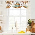 thumbnail image 3 of Thanksgiving Tie Up Valance Curtains for Windows, Kitchen Curtains Window Treatments, Farmhouse Fall Truck Maple Leaf Pumpkin Short Window Shades Valances for Bedroom Bathroom Cafe 42"x18", 3 of 8
