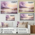 thumbnail image 5 of Designart "Golden Lakeside Majesty Purple and Gold Scenery II" Oversized Cottage Framed Wall Art - Country Purple Lake Hallway Framed Wall Art Decor, 5 of 7