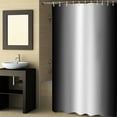thumbnail image 2 of Fabric Shower Curtain, Black and White Gradient Bathroom Curtain with 12 Hooks Waterproof No Bad Odor Machine Washable Bath Curtains for Bathroom, Spa Room, 72"x72", 2 of 6