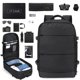 thumbnail image 4 of Mochila para portátil de 17 pulgadas para hombre, mochila de viaje multicapa, gran capacidad, para negocios, equipaje de mano, mochila con puerto USB XA333C, 4 of 5