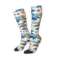thumbnail image 2 of Fotbe Marine Animals print Women's Men's Novelty Crew Socks Cotton Socks Knee High Socks for Walking,Running,Nurses,Pregnancy, 2 of 9