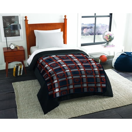 Chicago Bears Nfl Bbq Grill - NFL Chicago Bears “Plaid Repeat” Oversized Micro Rachel Throw Blanket, 55