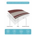 thumbnail image 5 of Quilts Twin-XL Size Bedding Set, Red Floral Lightweight Quilted Comforter, Modern Farmhouse Leaves Brown Striped Soft Reversible Bedspread Coverlet with Pillow Covers for All Season, 68" x 98", 5 of 7