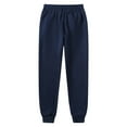 thumbnail image 4 of Akiihool Boy Pant Boys' Big School Uniform Twill Skinny Pants Elastic Waistband with Drawstring Closure Stretch Pants (Navy,5-6 Years), 4 of 7