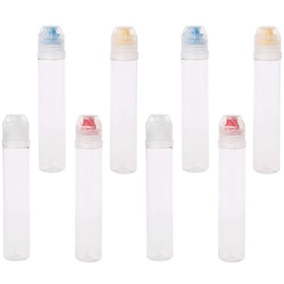 WRISTBIQUE Squeeze Dose Bottle Sauce Bottles Plastic 8Pcs Transparent