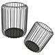thumbnail image 1 of Black Iron Metal Candle Holder for Desktop Decor Vintage Style Tea Light Holder Set of 2, 1 of 1