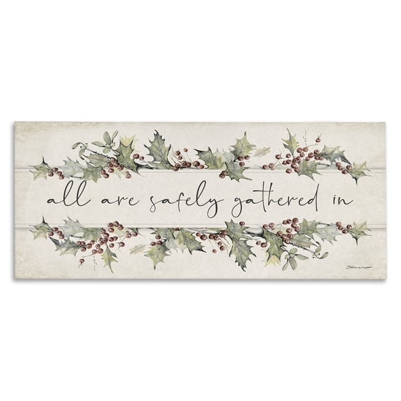 Stupell Industries Shabby Chic All Safely Gathered Phrase Canvas Art, 48 x 20, by Stephanie Workman Marrott