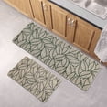 thumbnail image 2 of Jungle Printed Kitchen Mat 32" x 20" - Beige Leaves Design - Stylish & Durable - Ideal for Homeowners & Renters - Non Slip & Comfort Floor Mat, 2 of 5