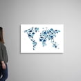 thumbnail image 2 of Great Big Canvas "Dinosaur Map of the World, Blue"  by Michael Tompsett Muted Blue Teal   Wrapped Canvas Print Wall Artwork, 2 of 7